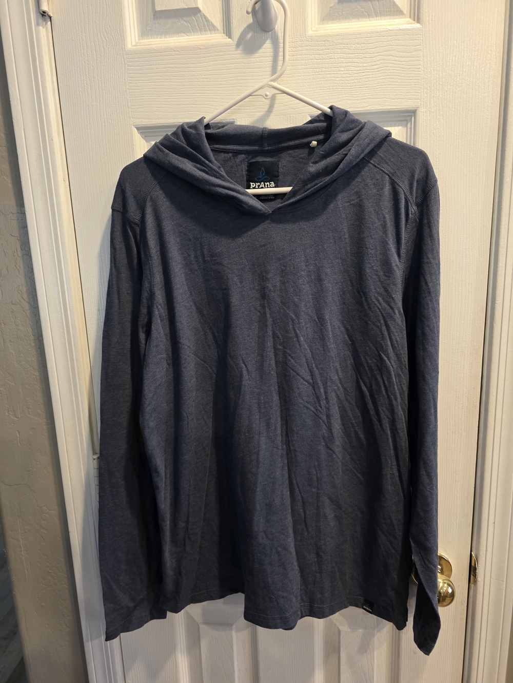 Prana Men's Hooded Long Sleeve Tee — Slate